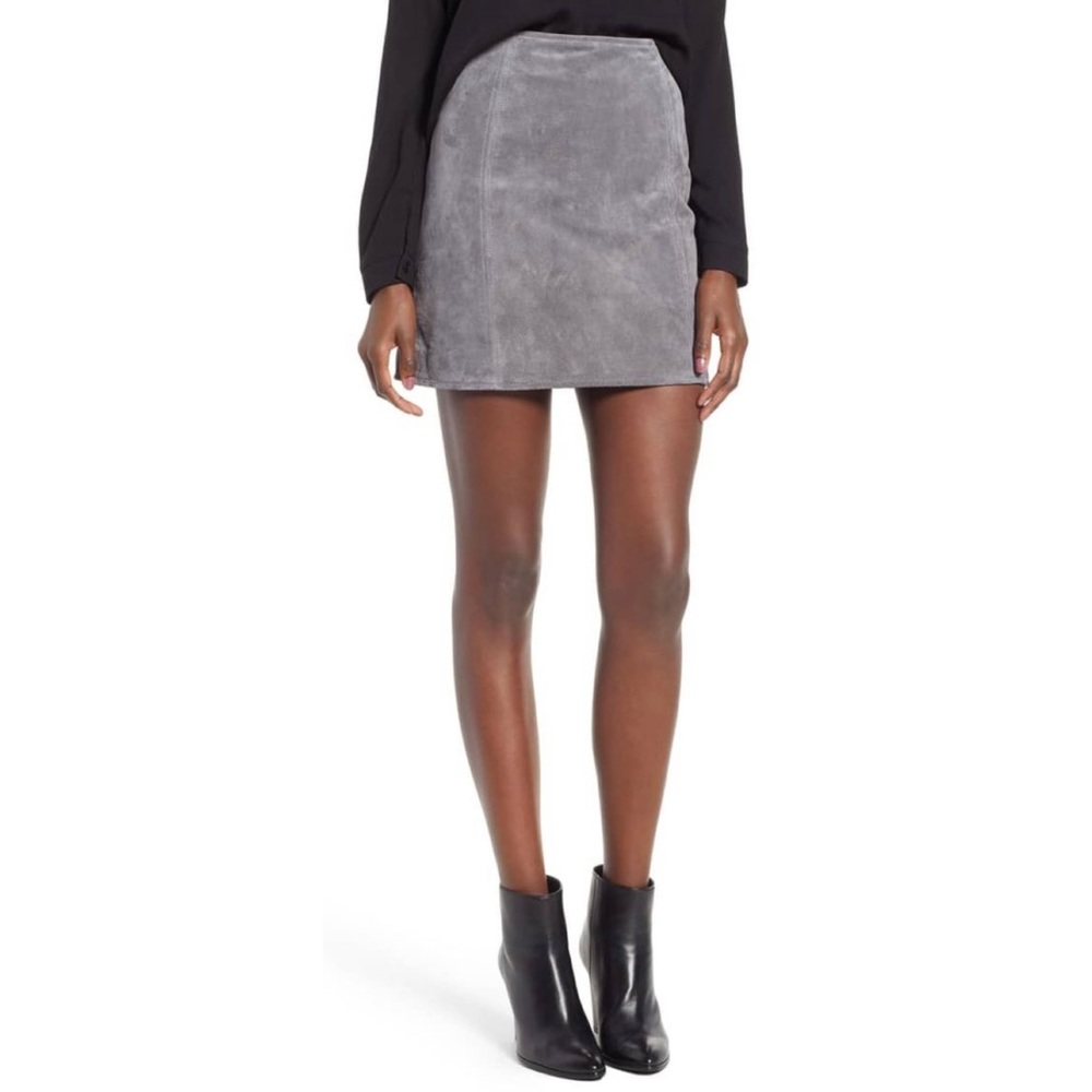 BLANKNYC A-Line Suede Skirt